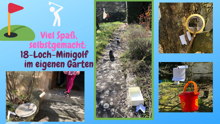 Viel Spaß, ganz schnell selbst gemacht DIYMinigolf für den Garten